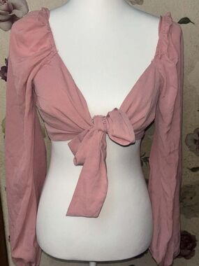 Better Be Dusty Rose Women's Topie Front Crop Top